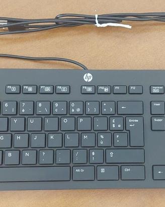HP USB Slim keyboard - Tastiera FR, Nero
