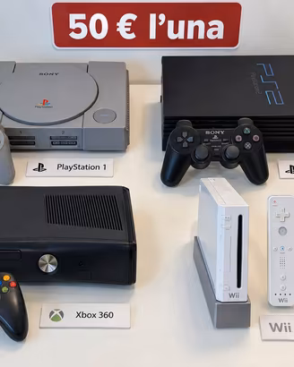 Console originali ps1 ps2 Nintendo Wii xbox360 