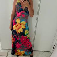 Vestito lungo a fiori