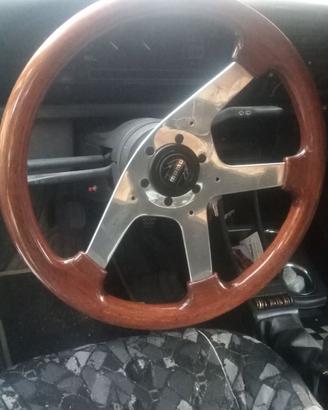 Volante Momo legno anni 80