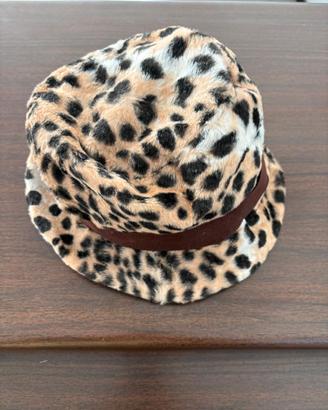 Cappello animalier leopardo vintage