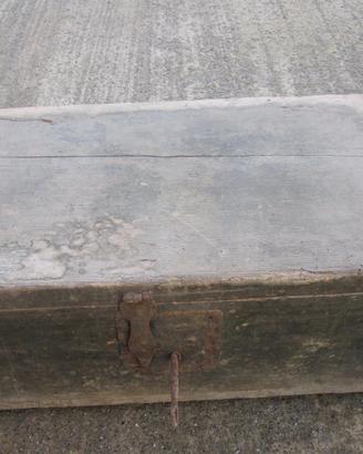Antico baule in legno cassa vintage cassapanca
