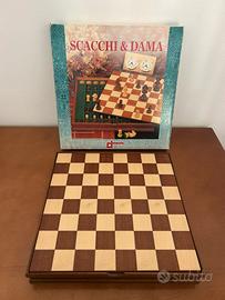 Scacchi e dama in legno