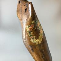 Antica forma in legno per scarpa da donna