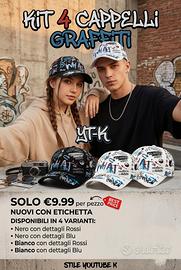 Capellino baseball streatwear grafitti y2k
