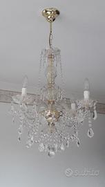 lampadario con cristalli