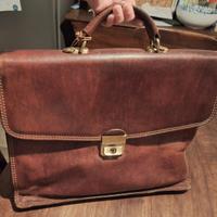 Cartella vintage The Bridge in pelle marrone