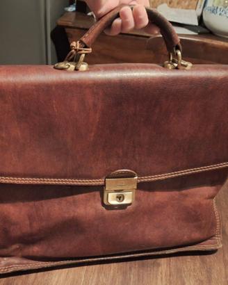 Cartella vintage The Bridge in pelle marrone