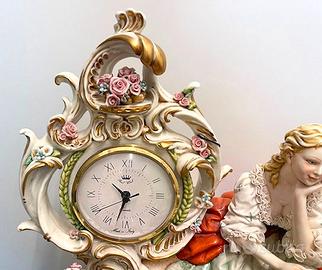 CAPODIMONTE  Scultura con orologio
