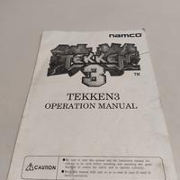manuale per cabinato manco Tekken 3 operation manu
