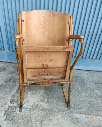sedia cinema vintage industriale