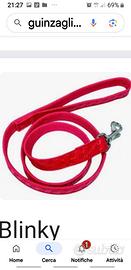 guinzaglio in nylon rosso con moschettone
