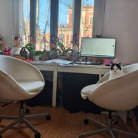 Arredo studio IKEA:2 scrivanie+2 poltrone  Ostia