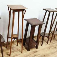 Trespolo alzatina porta vaso colonna legno liberty