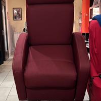 Poltrona reclinabile elettrica bordeaux