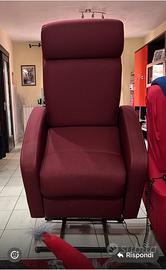 Poltrona reclinabile elettrica bordeaux