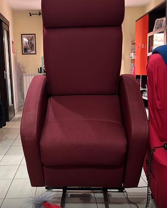Poltrona reclinabile elettrica bordeaux