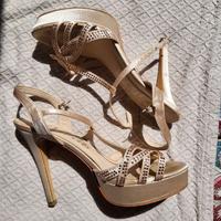 Scarpe donna color champagne 40