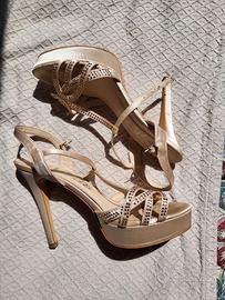 Scarpe donna color champagne 40