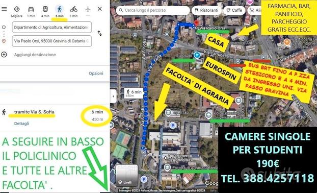 Camere per studenti zona Cittadella Universitaria