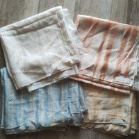 Scampoli tende in poliestere e lino