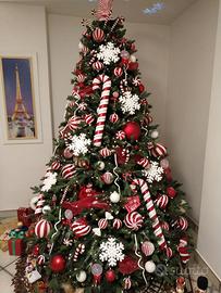 Decorazioni albero Natale rosse e bianche CANDY