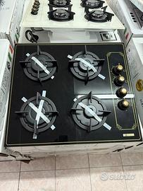 Piano cottura vetro nero rustico 60cm nuovo garant