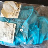 camicia effetto raso blu uomo L