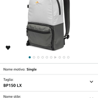 Zaino fotografico mirrorless