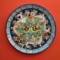 Piatto in ceramica maiolicata Vietri 47 cm 