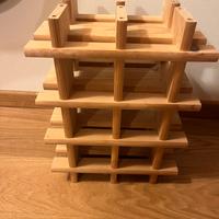 Portabottiglie in legno per 9 bottiglie