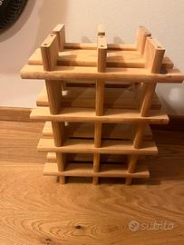 Portabottiglie in legno per 9 bottiglie