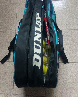 4 racchette da tennis e borsa porta racchette 