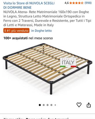 Rete matrimoniale piu materasso