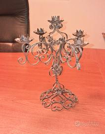 Candelabro in ferro battuto vintage
