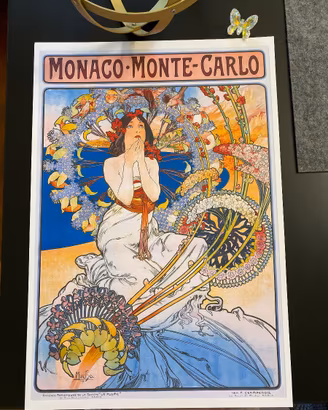 POSTER LIBERTY ART NOUVEAU MUCHA MONTECARLO