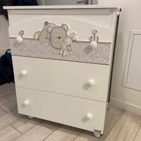 Fasciatoio cassettiera Erbesi Birba bianco