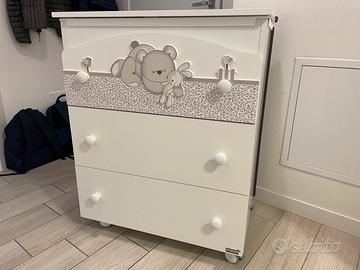 Fasciatoio cassettiera Erbesi Birba bianco