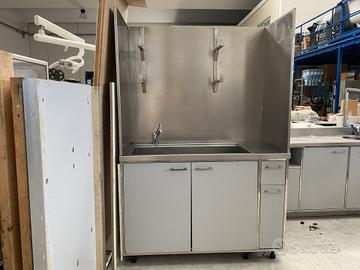 Vascone lavaggio in acciaio inox 130×60