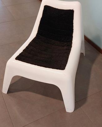 Poltrona Design Moderno Bianco e Nero