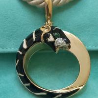 ciondolo tigre in argento 925 e placcato oro 18 kt