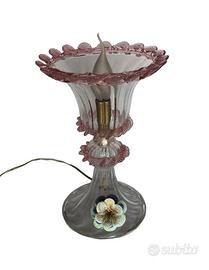 Antica lampada in vetro di Murano lavorata a mano