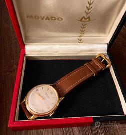 Orologio Movado Fab Suisse vintage, scatola 1950s