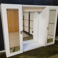 Specchio mobile bagno bianco  con ante