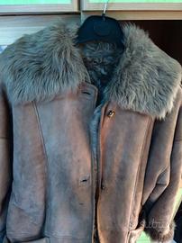 montone cappotto giaccone uomo taglia 48 shearling