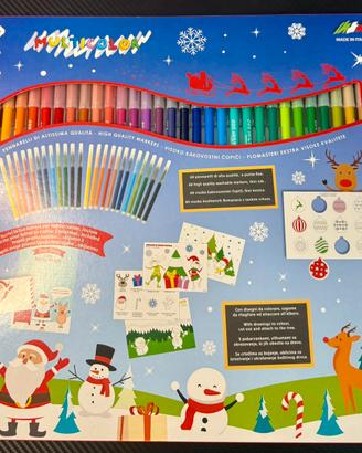 Set 60 pennarelli con disegni narale