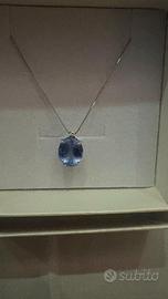 Collana oro 18k con Tanzanite e diamantino