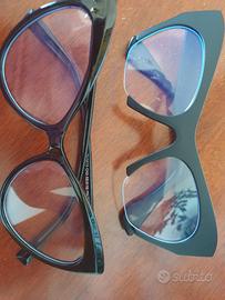 occhiali con lenti da vista finte