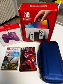 Nintendo Switch Oled con 2 giochi e joystick