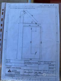 pensilina vetro e acciaio